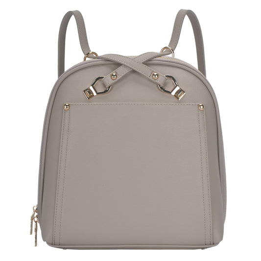 MMS Brands Miztique Daisy Convertible Backpack Purse for Women | Vegan Leather Shoulder Strap Bag or Convertible Backpack | (Taupe)