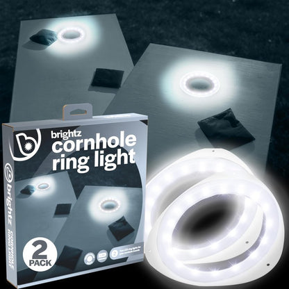 Brightz LED Cornhole Board Ring Lights, 2-Pack - Bride and Groom Corn Hole Wedding Games - Wedding Themed Cornhole Accessories for Mr and Mrs