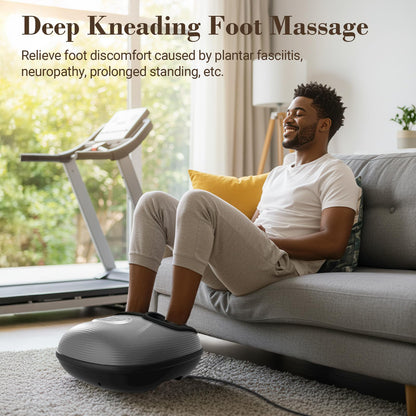 Foot Massager FSA Eligible HSA, Feet Massager with Heat for Plantar Fasciitis Relief, 5 Levels Compression & Vibration Massage for Neuropathy, Christmas Gifts for Women Men, Fits Up to 13"