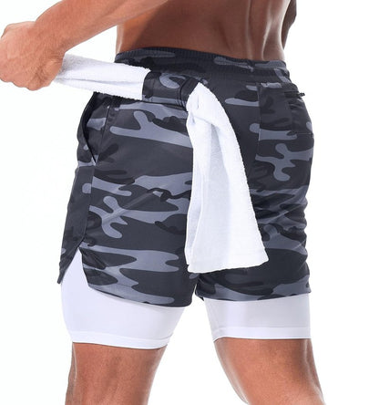 Surenow 3 Pack Mens Athletic Gym Shorts Quick Dry Workout Lightweight Shorts 2 in 1 Running Shorts for Men with Pockets