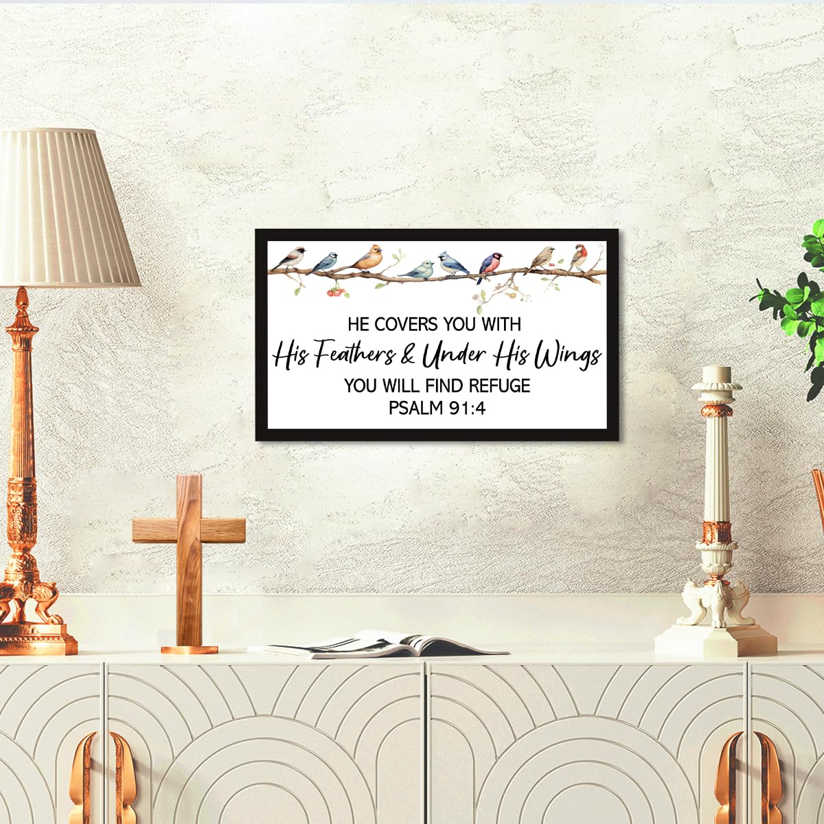Psalm 9:14 Christian Wood Box Sign Desk Decor,Bible Verse Wooden Block Sign for Scripture Home Farmhouse Bedroom Wall Shelf Tabletop Decor