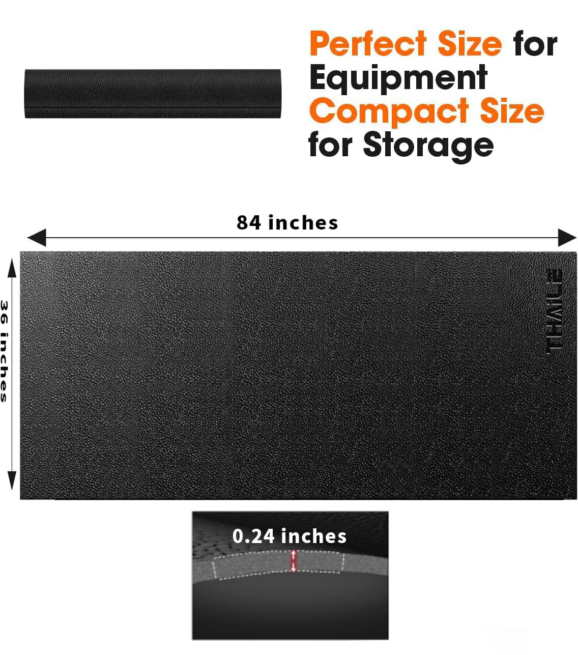 Treadmill Rowing Machine Mat for Carpet Floors 84x36,Adapted to Yosuda Rowing Machine,1/4 Thick Mat for Hardwood Floors, for Under Treadmill on Carpet,Exercise Equipment Mat,Noise Shock Absorption