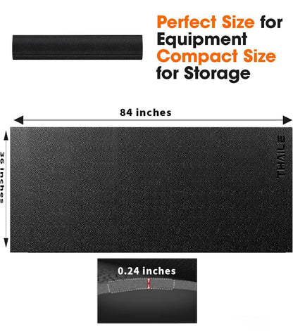 Treadmill Rowing Machine Mat for Carpet Floors 84x36,Adapted to Yosuda Rowing Machine,1/4 Thick Mat for Hardwood Floors, for Under Treadmill on Carpet,Exercise Equipment Mat,Noise Shock Absorption