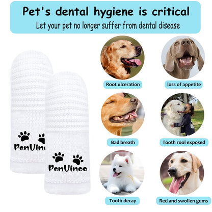 PenVinoo 360 ° Dog Toothbrush Pet Toothbrush 360 ° Finger Toothbrush Medium and Large Dogs