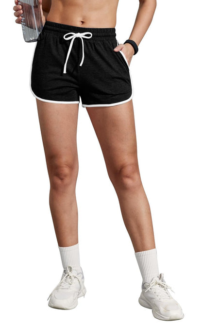WIHOLL Workout Shorts for Women Back to School Outfits for Teachers Running Athletic Shorts Cruise Summer Beach Vacation Clothes for Women Black M