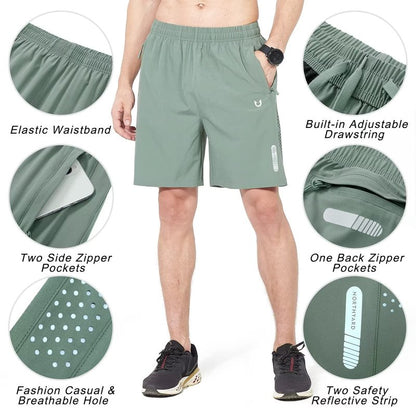NORTHYARD Men's Athletic Running Shorts Gym Workout 7"/9"/5" Quick Dry Lightweight Sports Basketball Tennis 3 Zipper Pockets LODENFROST 3XL