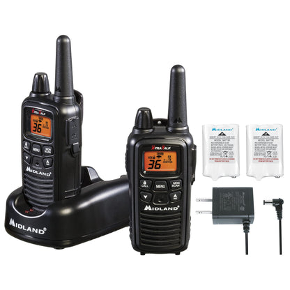 Midland LXT600VP3 36 Channel FRS Two-Way Radio - Up to 30 Mile Range Walkie Talkie - Black (Pack of 6)