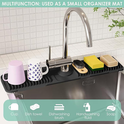 24 Inch Silicone Faucet Mat for Kitchen Sink Splash Guard