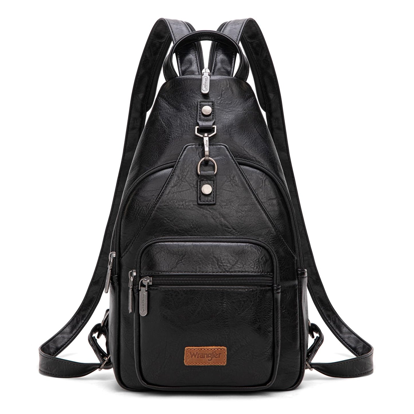 Montana West Wrangler Convertible Backpack for Women Vintage Shoulder Purses with Adjustable Sling Backpack Strap WG290-347BK
