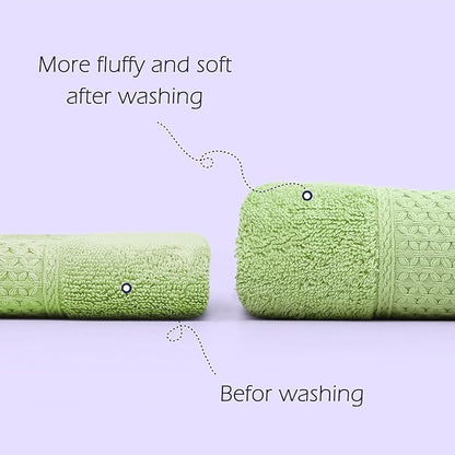 Cleanbear Hand Towel Face Towel Set, 100% Cotton, Size 29" x 13"