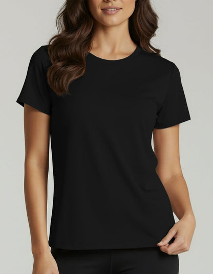 Real Essentials 5 Pack: Women's Breeze Tech Short Sleeve T-Shirts Athletic Tops Gym Workout Yoga Tennis Activewear (Plus)