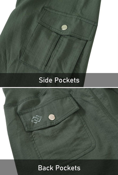 Womens Hiking Cargo Shorts Dry Fit Stretch Athletic Shorts with Pockets Army Green X-Large