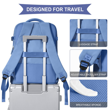 coowoz Travel Backpack Carry On for Women Man Gym Backpacks with Laptop Compartment Mochila de Viaje Teacher Personal Item Backpack Airplane Accessories Must Haves Grey Small