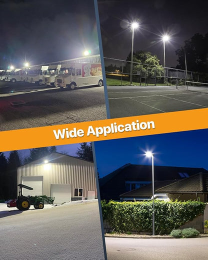 Parking Lot Light 300W 45,000LM Slip Fitter Led Street Pole Light with Dusk-to-Dawn Photocell 5000K 100-277V IP65 Waterproof Commercial Area Lighting for Parking Lot, Roadways