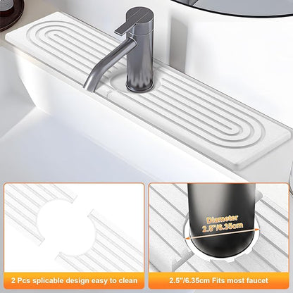 Kitchen Sink Faucet Mat, Super Absorbent Diatomaceous Earth kitchen Sink Mat