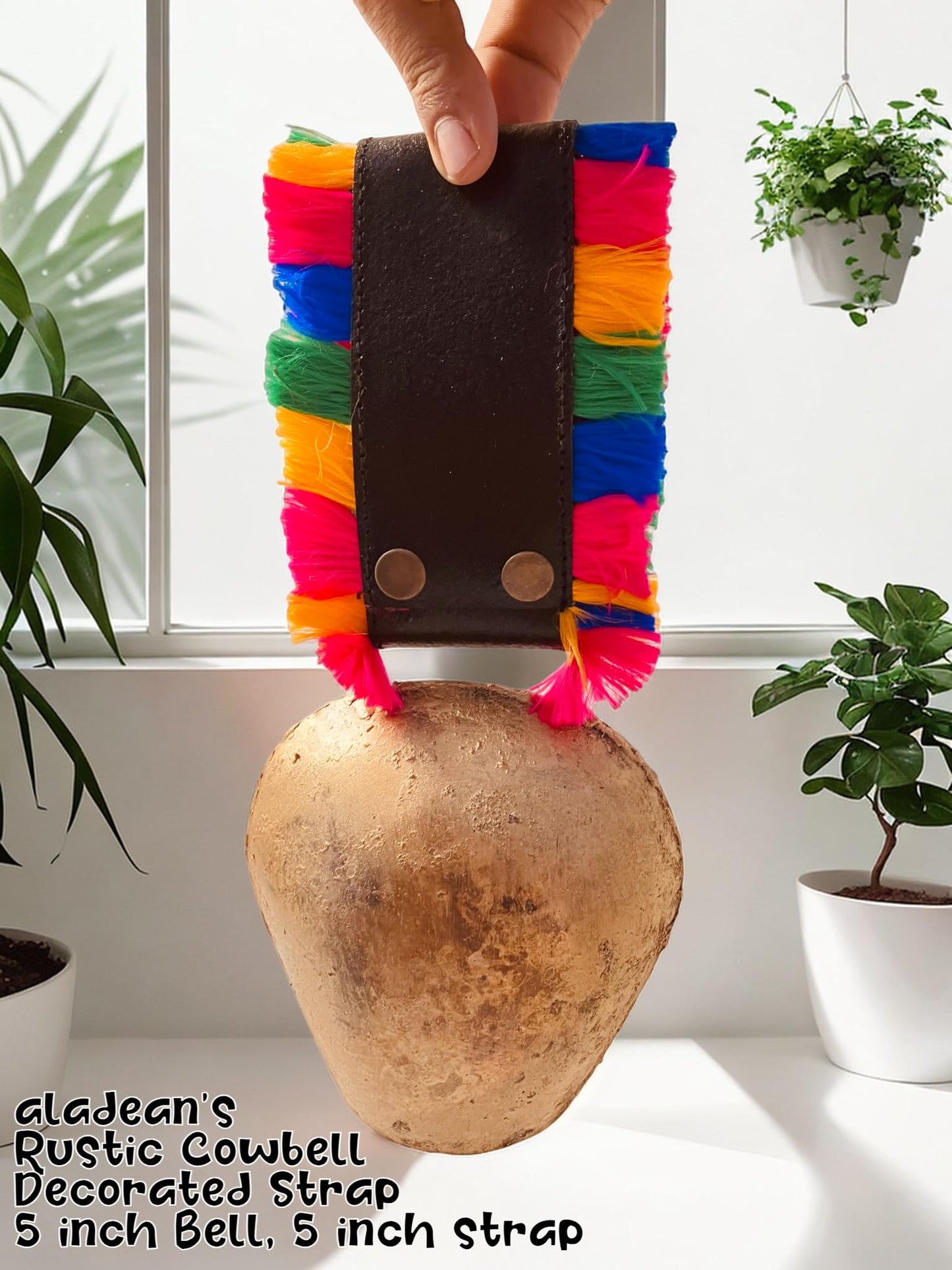 Giant Harmony Cow Bells Vintage Handmade Rustic Swiss Cowbell Lucky Christmas Huge Country Style Hanging Bells Shabby Chic (#1 Rustic Cowbell)
