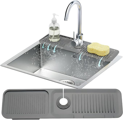 24” Silicone Faucet Mat For Kitchen Sink, Kitchen Sink Splash Guard Behind