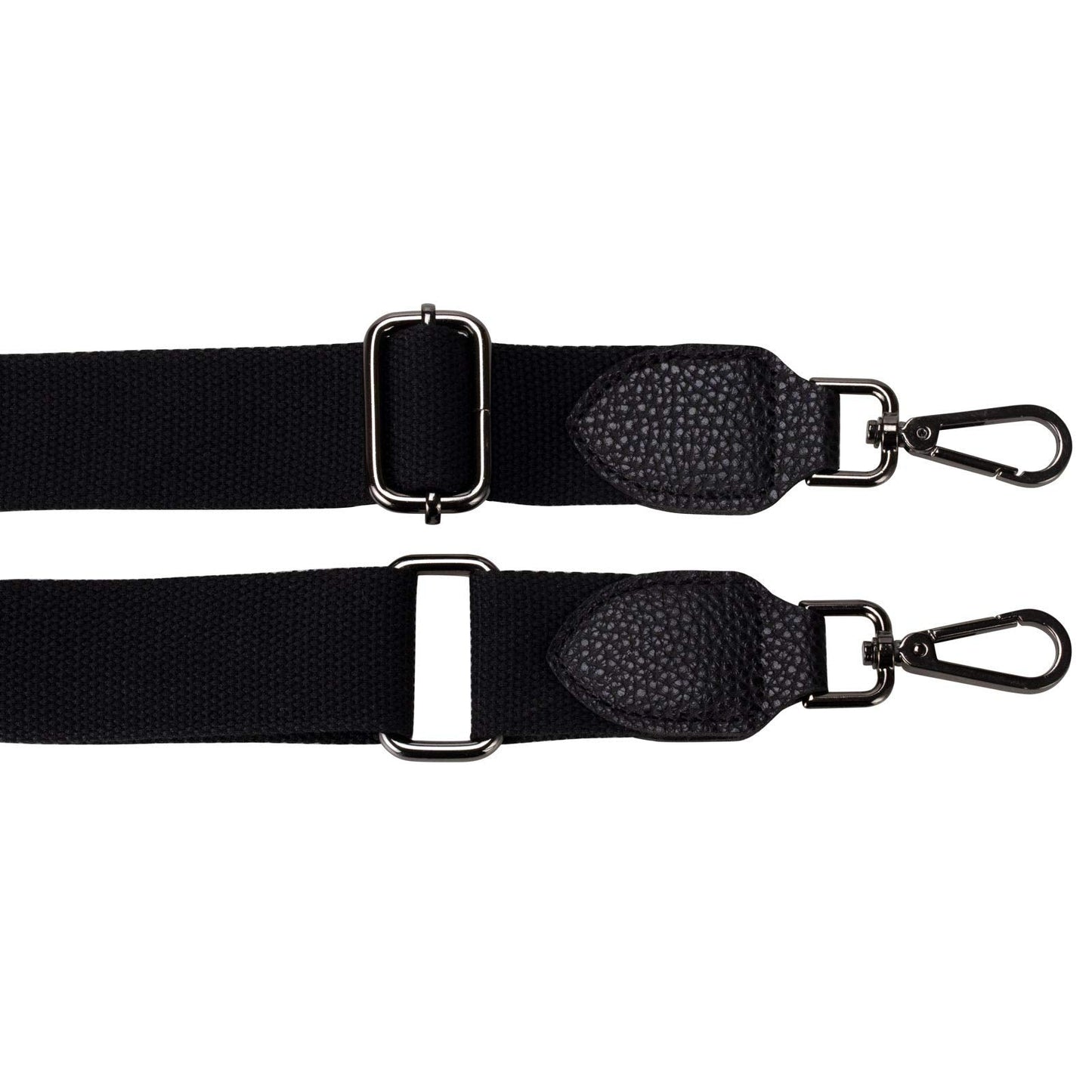 Allzedream Purse Straps Replacement Crossbody Bags Handbag Wide Canvas Leather Adjustable (Black)