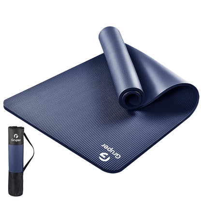 Yoga Mat Non Slip NBR Thick Yoga Mat, 72"L x 32"/24"W x 0.6"/0.4"TH (185cm x 80cm/61cm x 15mm/10mm), Anti-Tear Exercise Mat with Carrying Strap and Bag, Workout Mats for Yoga, Pilates, Floor Exercises