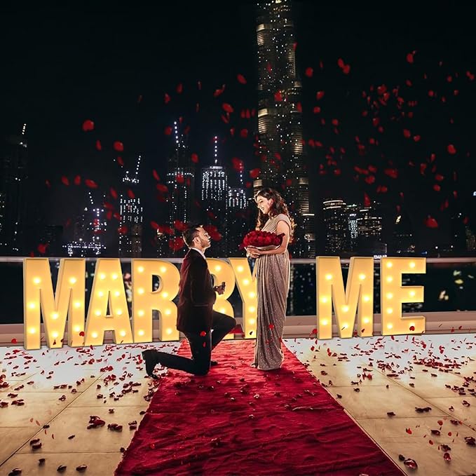 Marquee Letters 4 Feet Tall Large Light Up Letters N Happy Birthday Decorations Marry Me Engagement Party Decor Yellow Light Birthday Decorations Balloon Arch Kit Foam Sign N