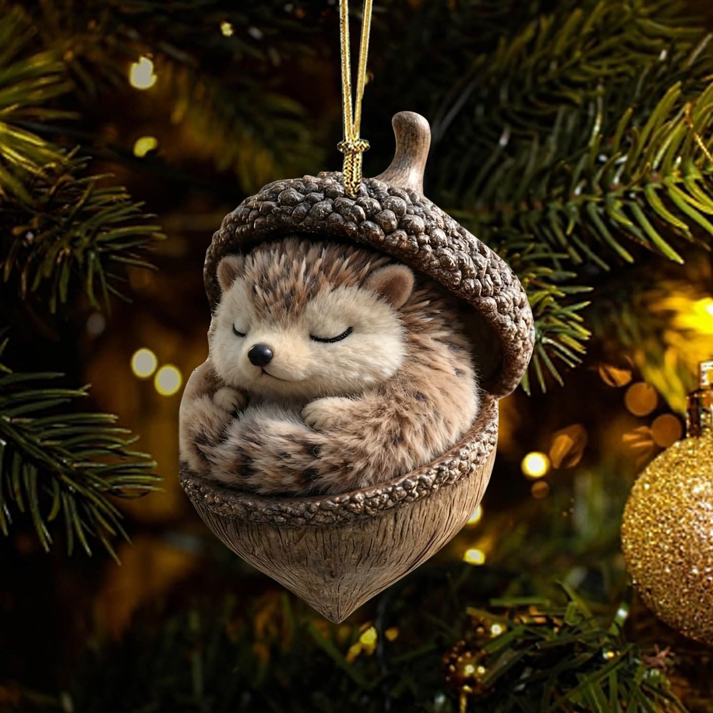 Christmas Tree Decoration,8Pcs Cute Animals Christmas Tree Acrylic Pendant, Fun Pinecone Xmas Hat Xmas Tree Accessories Christmas Pendants Hanging, Cat Hedgehog Penguin Christmas Ornament