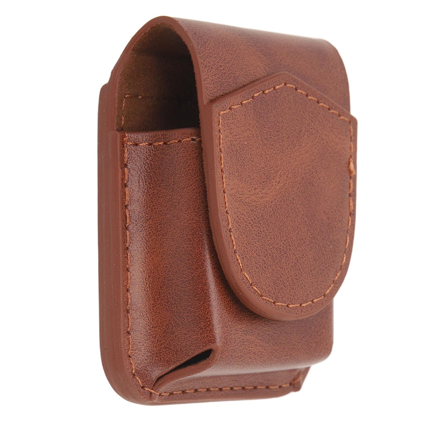 Lighter Pouch Belt Loop PU Holder Scratch Soft Lining Magnetic Buckle Lighter Waist Case Outdoor Travel (Brown)