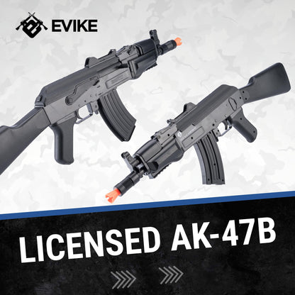 Softair Kalashnikov Licensed AK-47B Spring Airsoft Gun - Lightweight Polymer Airsoft Spring Gun