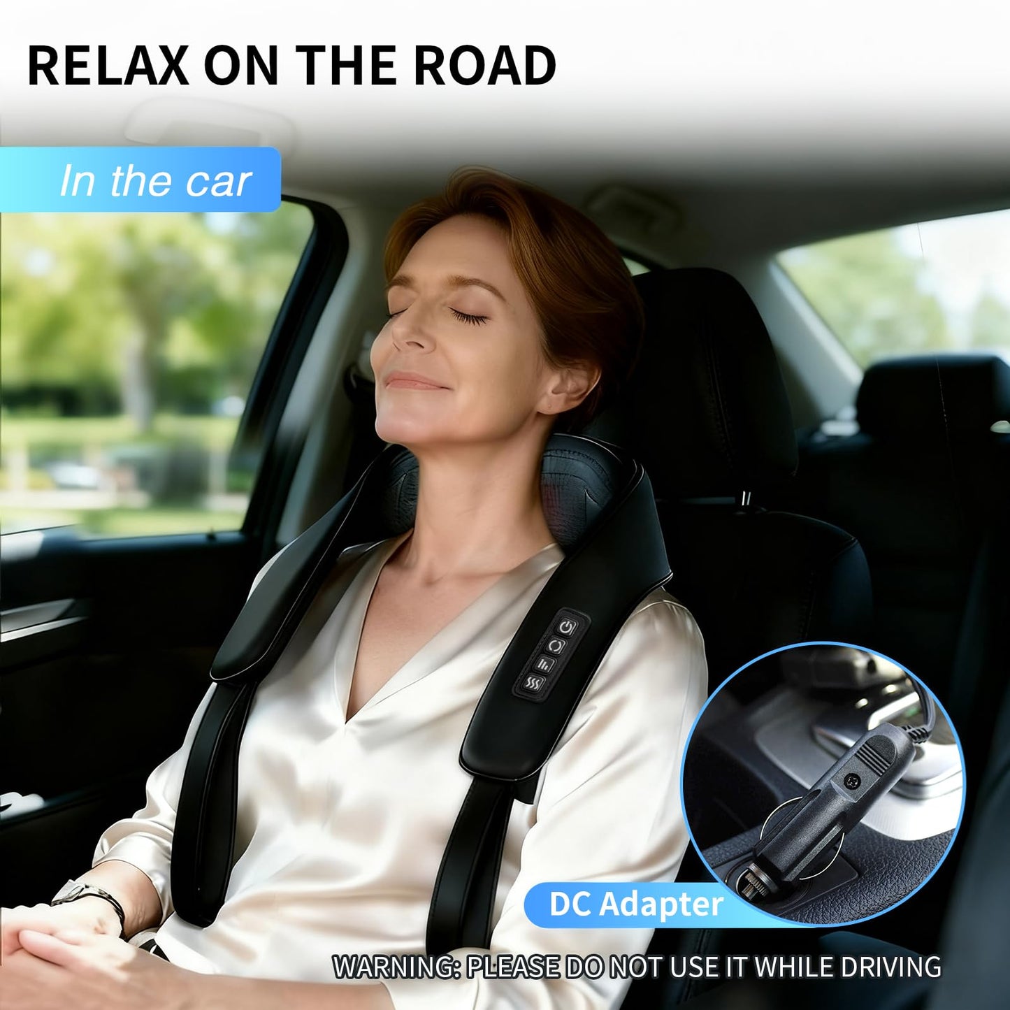 TISSCARE Shiatsu Neck Massager for Pain Relief Deep Tissue, Back Massager with Heat, 3D Kneading Electric Massager for Shoulder, Leg, Plug-in for Home, Office, Car, Ideal Gift for Women Men Mom Dad