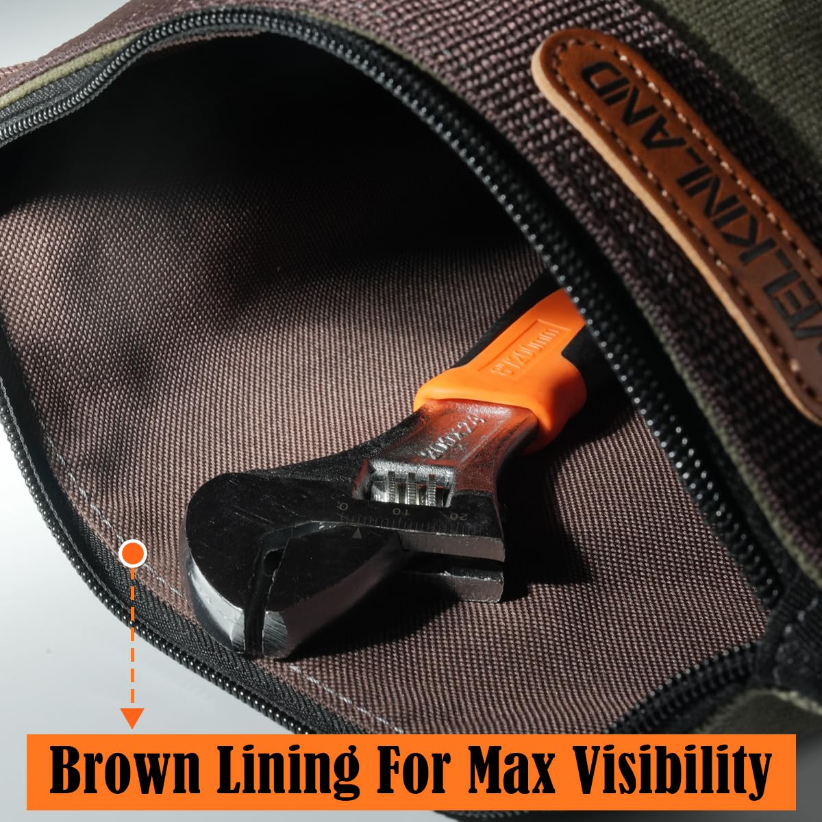 WELKINLAND Waxed Canvas Tool Pouch, 4PCS-Set Tool Pouches, 10Inch Tool Pouches with Zipper, Heavy-Duty Electrician Bags, Canvas Tool Bags, Canvas Zipper Tool Pouch,Electricians Tool Bags and Pouches