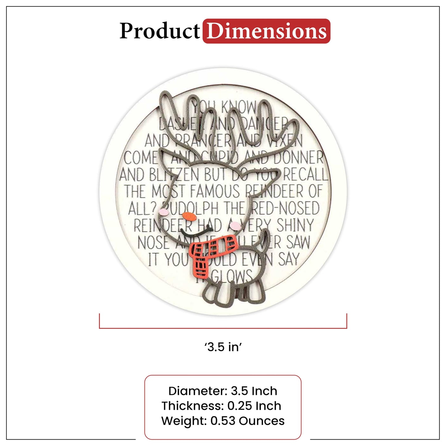 Living Legacy Reindeer QR Code – Wooden Ornament with QR Code, Custom Memory Ornament – Personalized Wooden, Hanging Christmas Ornament – Christmas Tree Decoration & Gift