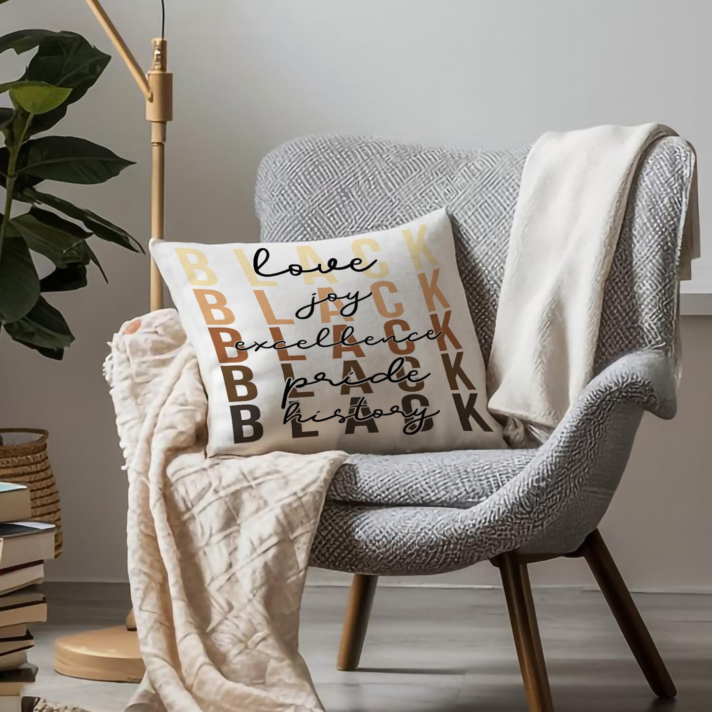 JINYO Inspirational Black History Month Pillow Covers 18x18, Black History Month Decorations, Juneteenth Decor, African American Gifts, Gifts for Black Girl Woman