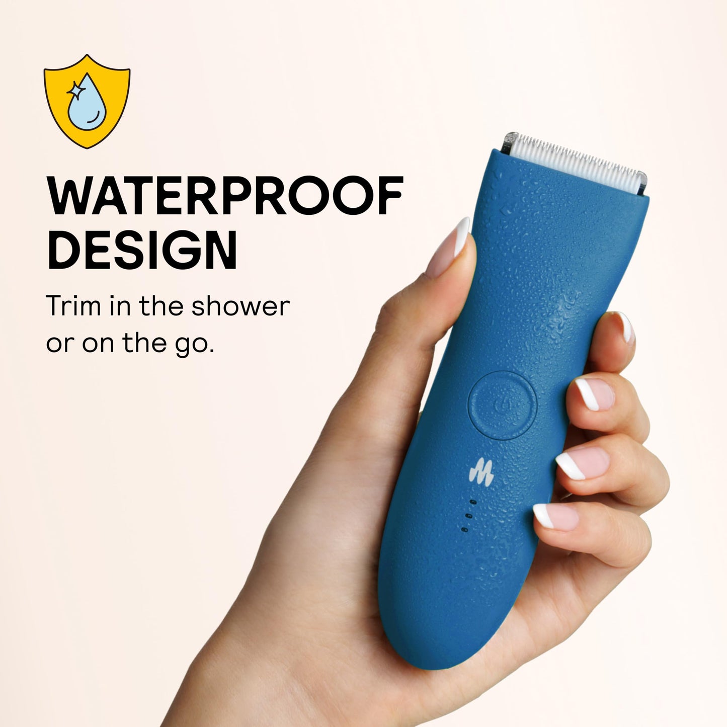 MERIDIAN The Trimmer Original - Body Hair Trimmer for Men, Electric Shaver for Pubic Hair, Chest, Legs & Bikini, Waterproof & Rechargeable, Sage