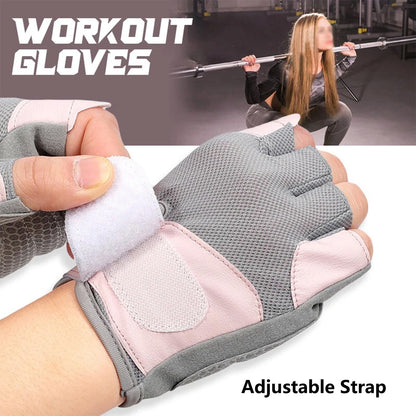 Workout Gloves for Women Men - Half Finger Gym Gloves Weight-Lifting Gloves