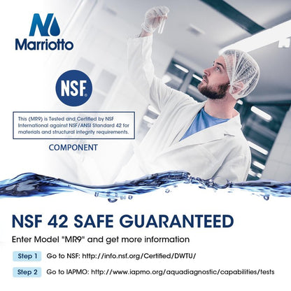 MARRIOTTO Genuine GE XWF Replacement Water Filter - Compatible with GE French-Door Refrigerators - 1 Pack (Not XWFE)