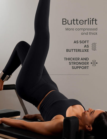 CRZ YOGA Butterlift Workout Leggings 25" - High Waisted Pilates Gym Athletic Womens Yoga Pants Buttery Soft Black Small
