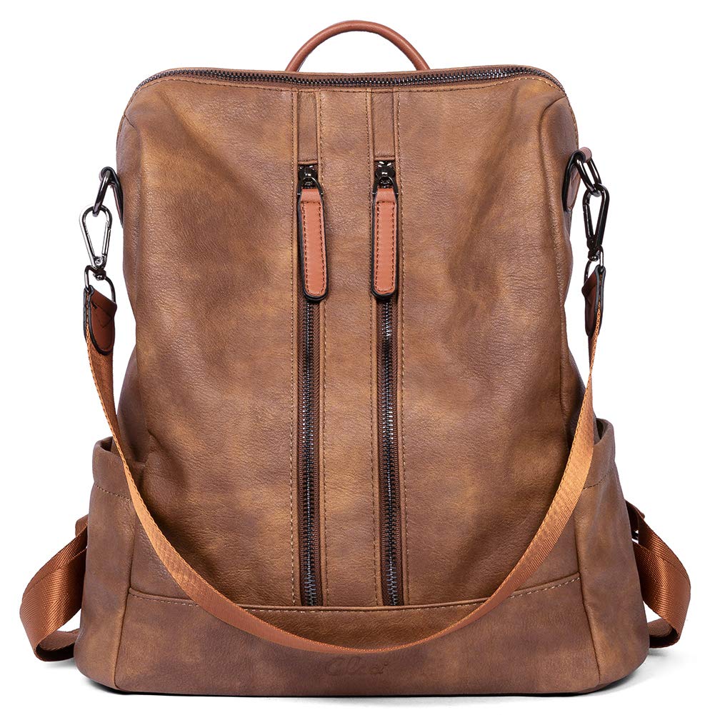 CLUCI Leather Backpack Purse for Women Convertible Large Travel Ladies Designer Fashion Casual Shoulder Bag