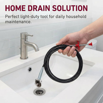 Drain Snake 75 Feet, Plumbing Snake Drain Hair Clog Removal Tool, Sink Unclogger Drain Cleaner Tool for Bathroom Kitchen Tub Shower Drain Clog Remover,Flexible Grabber Claw Pick Up Reacher