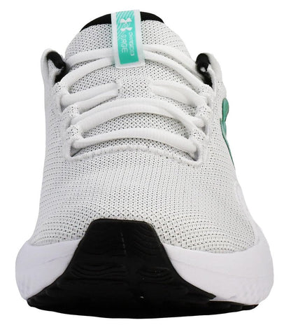 Under Armour Men's Charged Rogue 4 Sneaker, White/Black/Green Mode, 13