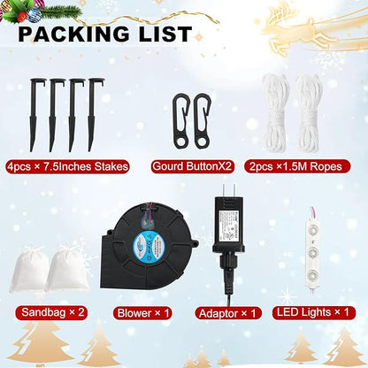 4ft Christmas Inflatables Snowman Outdoor Decorations with Build-in LEDs, Inflatable Snowman for Kids Outdoor Yard Garden Decorations