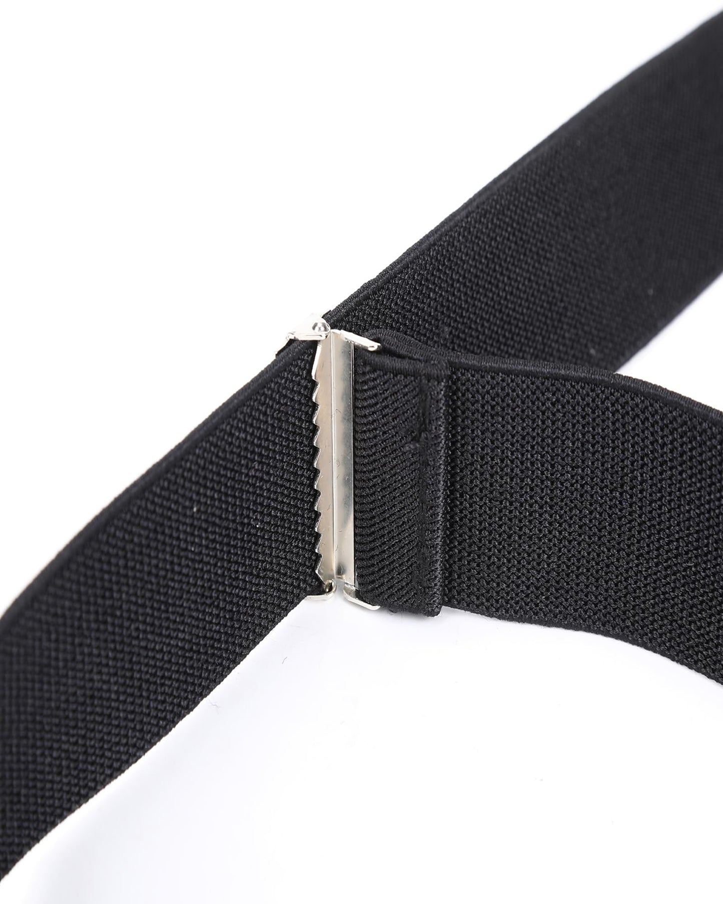 Kajeer Mens Adjustable Button End Suspenders - Y-Back Elastic Tuxedo Suspenders with Heavy Duty Leather Buttons End (Black)