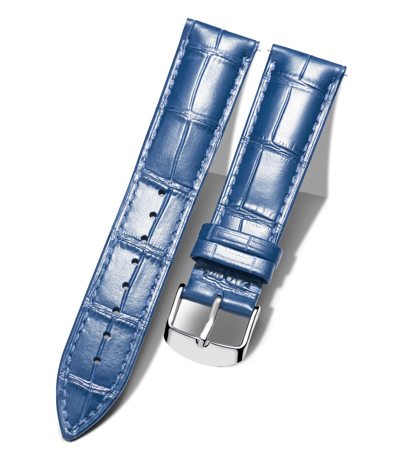 BINLUN Quick Release Genuine Leather Watch Band 10 Colors 13 Sizes for Men Women