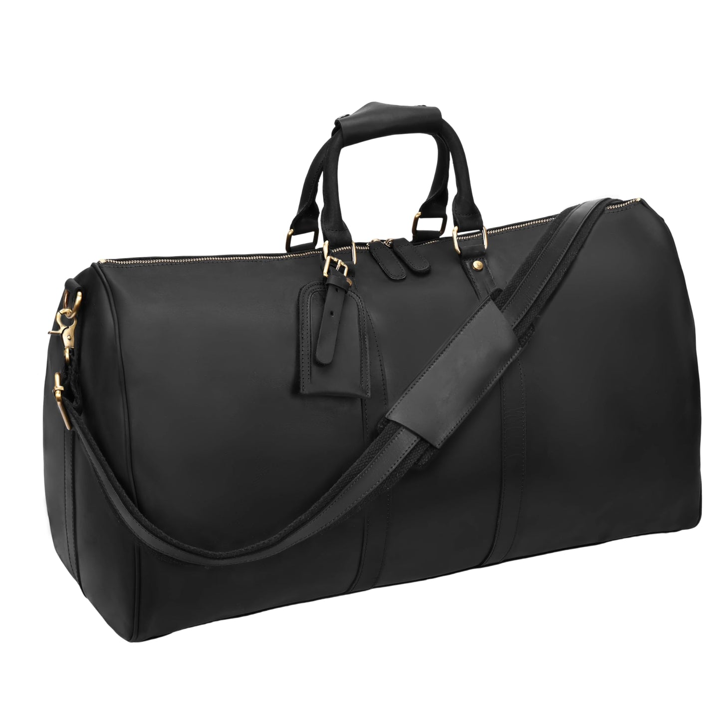 Leathario Travel Duffle Bag For Men Women Genuine Leather Overnight Weekender Bag Vintage Luggage Carry On Airplane Large Retro Unisex