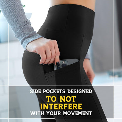 Walifrey Leggings with Pockets for Women 3 Pack, High Waist Womens Leggings (Black LXL)