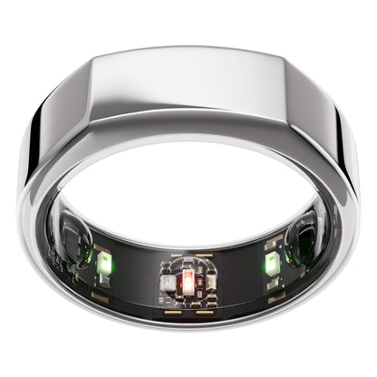 Oura Ring Gen3 Heritage - Silver - Size 6 - Smart Ring - Size First with Oura Ring Gen3 Sizing Kit - Sleep Tracking Wearable - Heart Rate - Fitness Tracker - 5-7 Days Battery Life