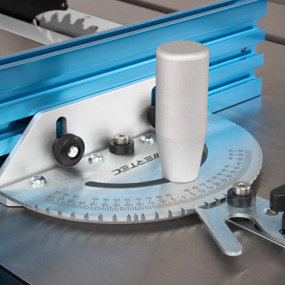 POWERTEC Universal Table Saw Miter Gauge and Aluminum Miter Bar, 27 Angle Stops Miter Gauge, Works w/Table Saws, Band Saw, Router Table (71142)