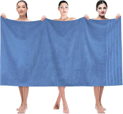 American Soft Linen 35x70 Jumbo Large Bath Towel, 600 GSM 100% Cotton Turkish