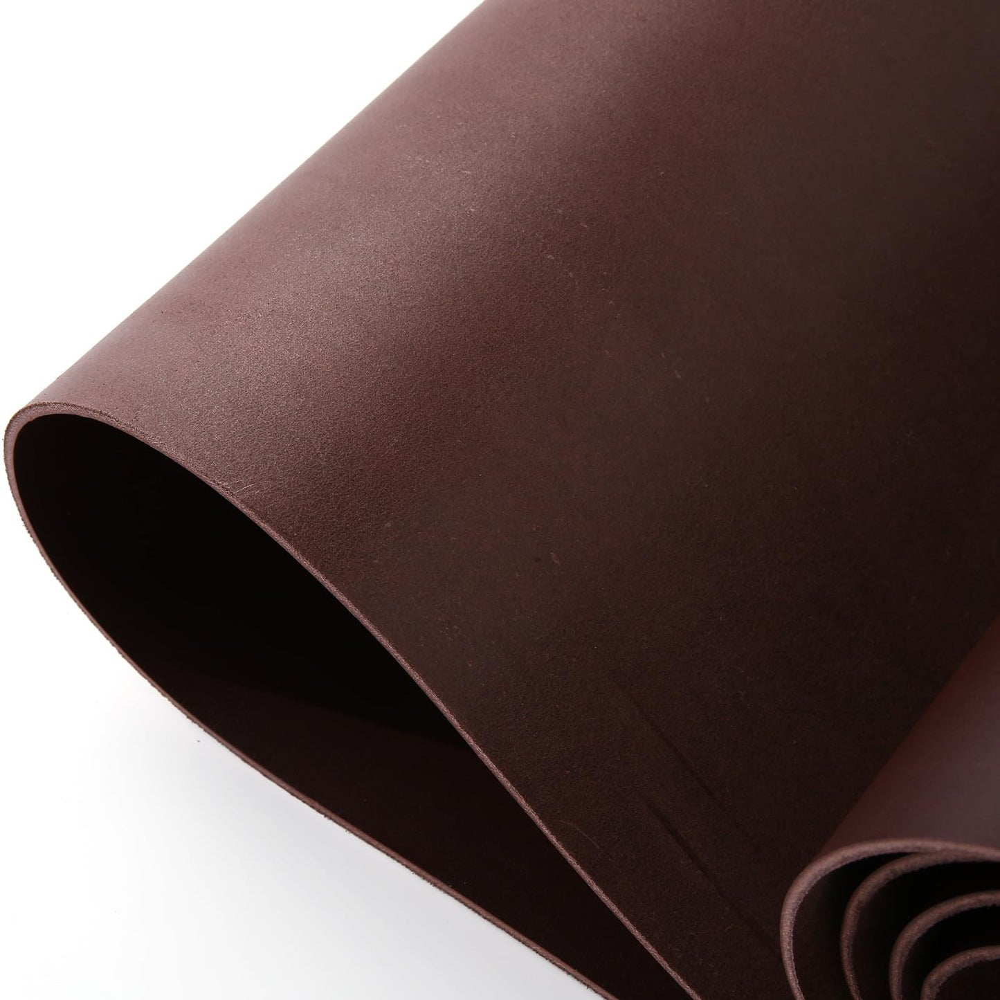 Large Size 17"x70" Leather, Cowhide Veg Tan Leather for Leather Belt Bag Strap Craft Shoe Making Wallet, 2.5mm Thick Full Penetration Dyeing Coffee