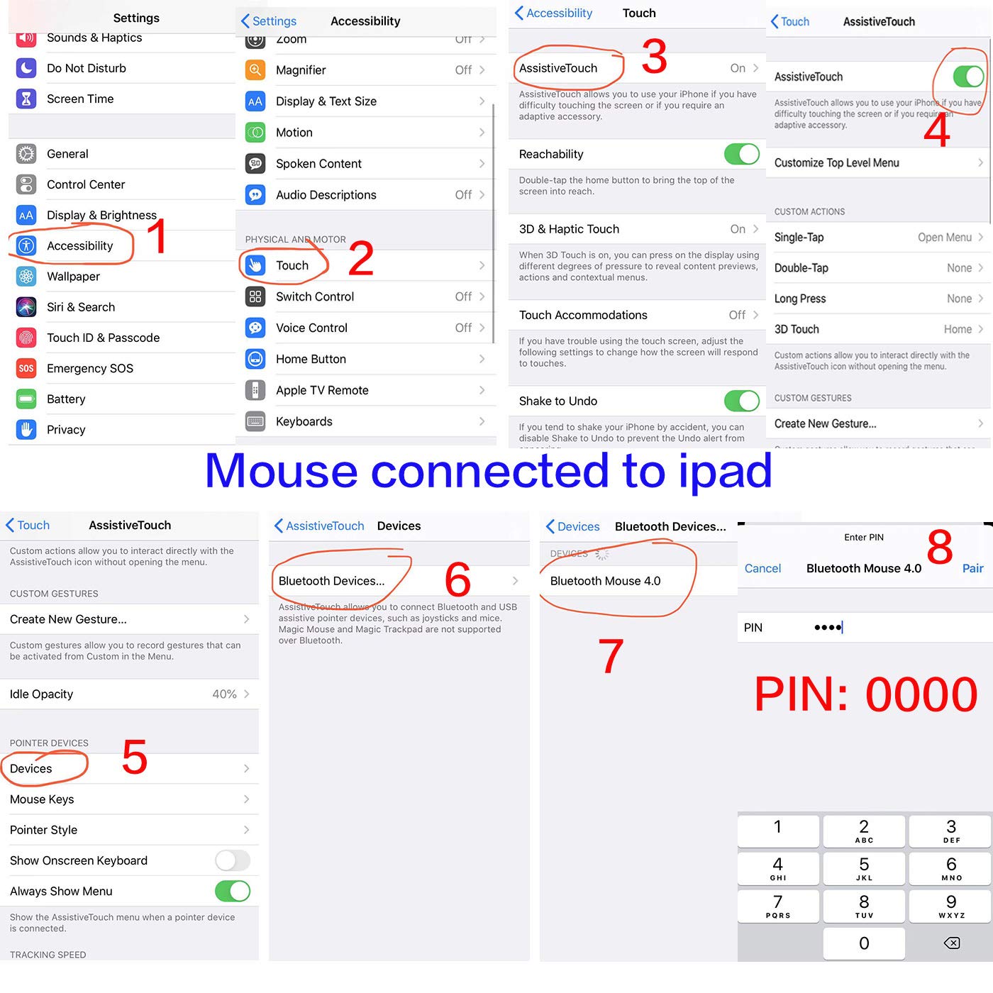 Bluetooth Wireless Mouse for Laptop mac MacBook ipad MacBook air MacBook pro pc Desktop Computer Windows Chromebook Notebook (Silver)