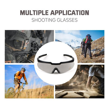 TACBAND Hunting & Shooting Safety Glasses, Eye Protection for Gun Range, Anti-Fog UV Clear Safety Glasses with Flexible Frame