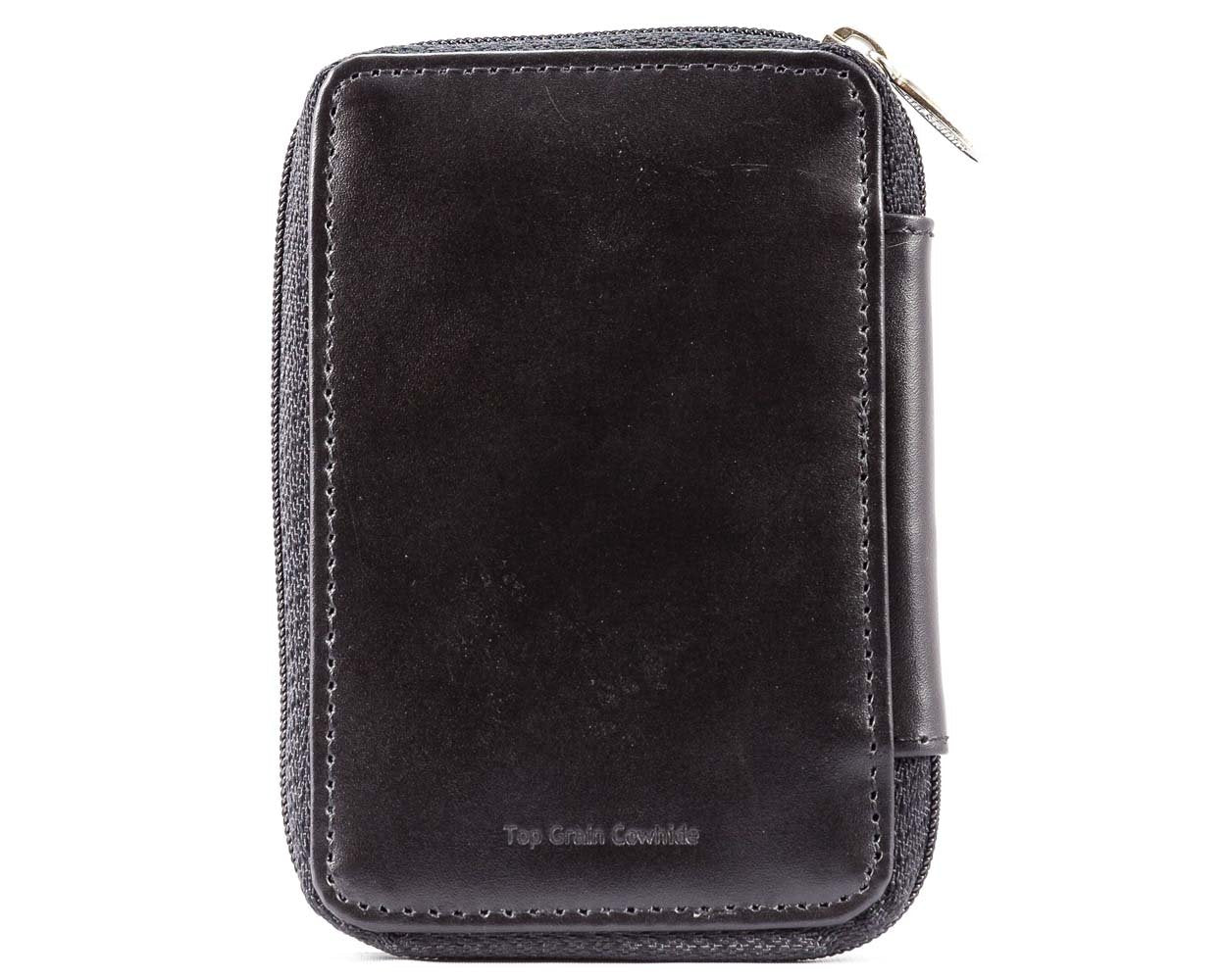 Big Skinny Leather Slim Key Case, Holds Up to 3 Cards, Black